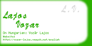 lajos vozar business card